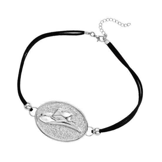 

Unisex Bracelet Adjustable Extension Chain Metal Texture Retro Western Cowboy Hat Design Large Wrist Bracelet серебряный