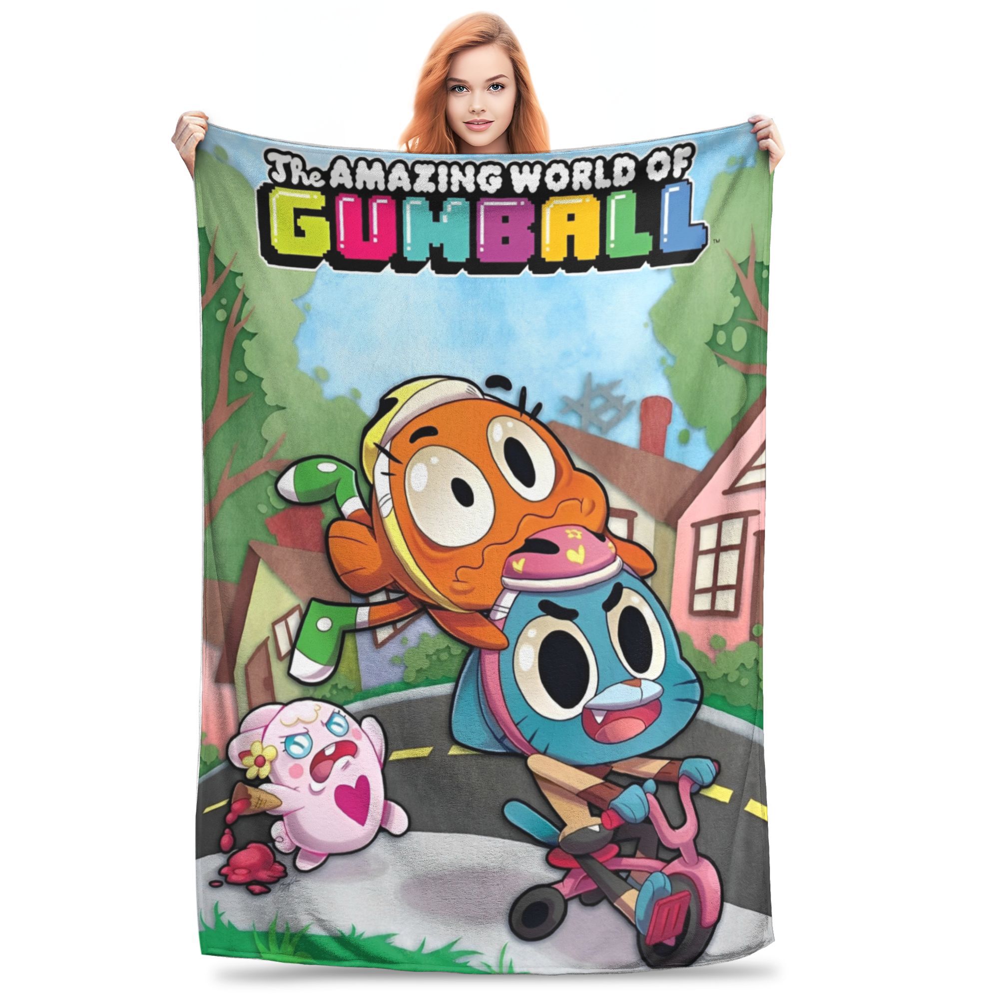 

The Amazing World of Gumballs Blanket Super Soft Cozy Throw Blankets for Bed 50x60 Inch Multiple Sizes Bedspread 75x90cm
