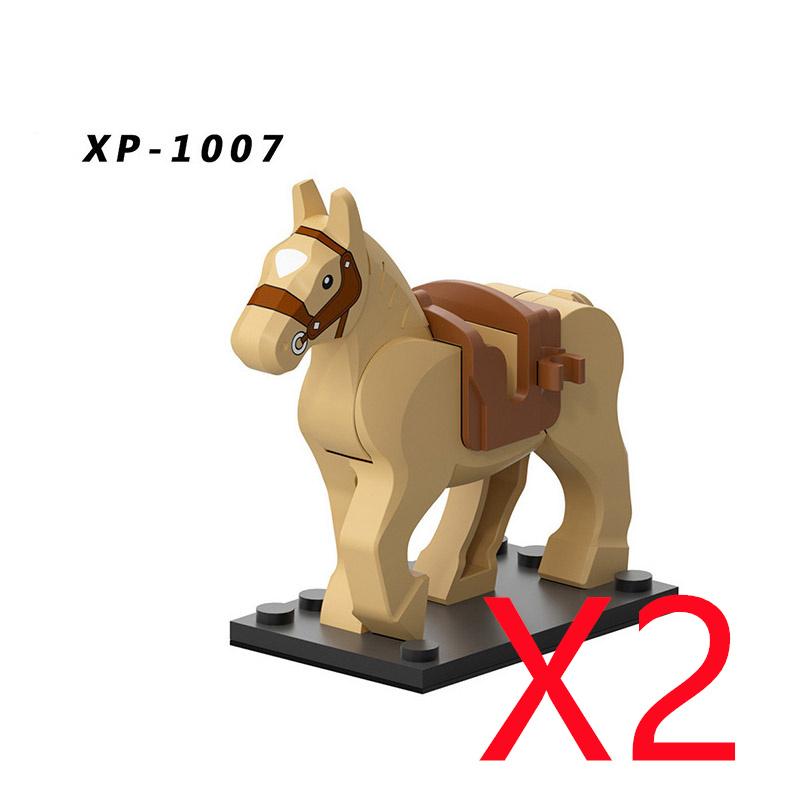 MOC Stavební kostky Středověké Vojenské Figurky Vojáků Rytíř Válečný kůň Halyard Vlajka Zvíře Sedlo Držák Mini Kostka Hračka Dárek X025