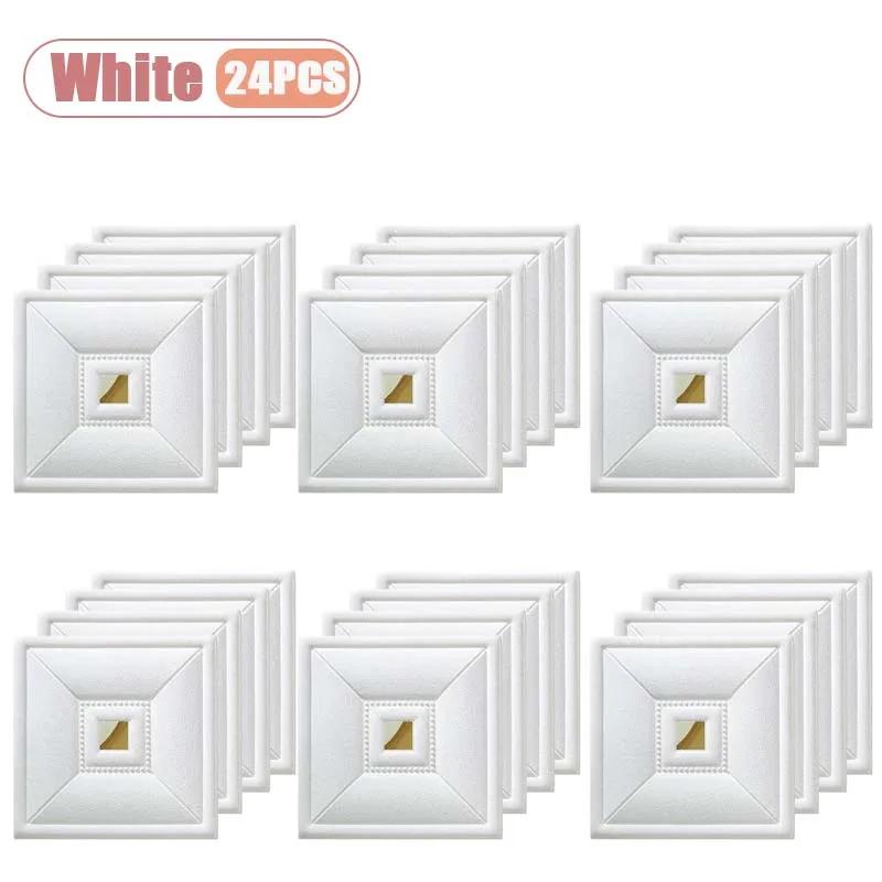 4-24PCS 30x30cm Self-Adhesive Wall Sticker 3D Soft Wall Stickers DIY Bedroom Living Room Background Home Decor Wall Decoration