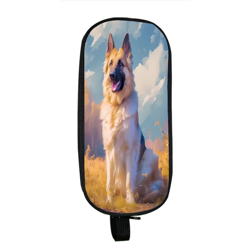 Capybara Cat Dog Pencil Cases Horse Tiger Panda Pencil Bag Wolf Pouch Holder Box for Girls Office Student Stationery Organizer School Supplies