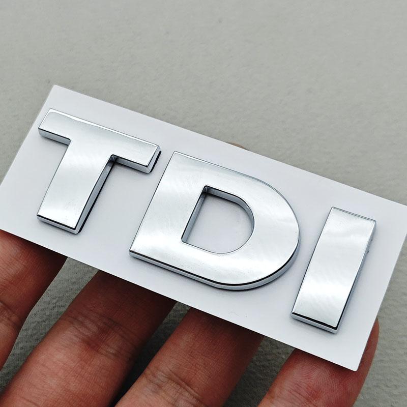 3D ABS Black Red Logo TDI Emblem Car Rear Trunk Badge for VW TDI Letters Sticker Accessories zd1