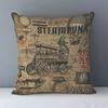European Style Vintage Steampunk Patterns Printed Cozy Couch Cushion Cover Home Decorative Pillows X Bedding Pillowcase J