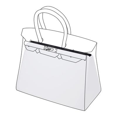 DGAZ Bag Pillow, Bag Shaper, Prevents Bag Shape Changes, Pillow Shaper, Fits Birkin 25/30/35/40 Bags (White, BK35)