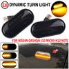 LED Dynamic Turn Signal Light For Nissan Tiida C11 Note E11 Micra K12 NP300 Navara D40 Qashqai J10 Side Mirror Repeater