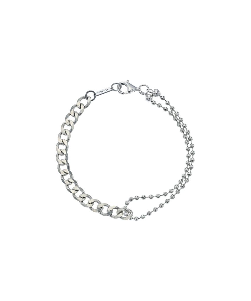 Thestillroom [Silver] #B2515 Half Link Bracelet