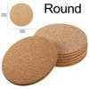 5pcs Simple Round Cork Coaster, Anti Slip And Heat-Insulating Office Desk Coaster, Coffee Table Home Heat-Resistant Coaster