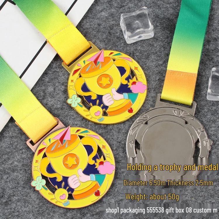 Kindergarten Sportmedaillen: Gold-, Silber-, Bronze-Leistungsurkunden für Schüler