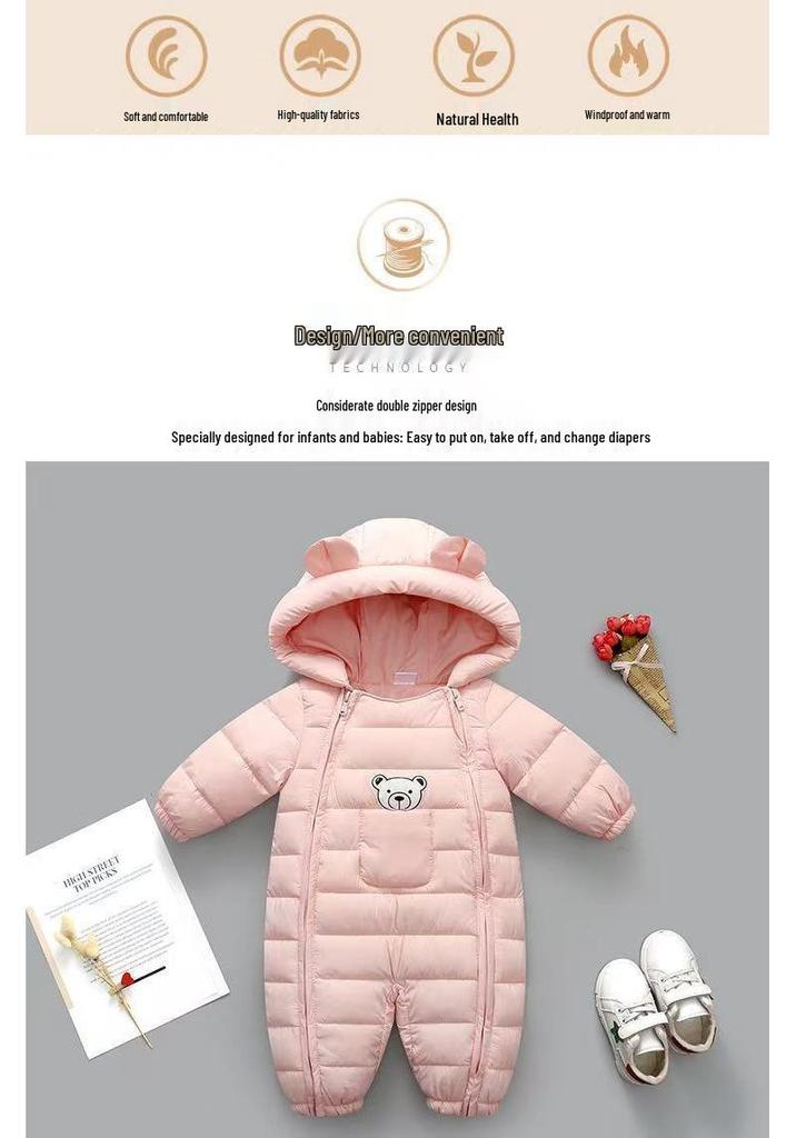 Tuta in Cotone Calda Ispessita per Neonati - Set Outerwear Autunno/Inverno