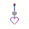 1ks Nerezový Gradientní Modrofialový Animal Planet Piercing do Pupíku Mimozemský Ozdobný Piercing do Pupíku