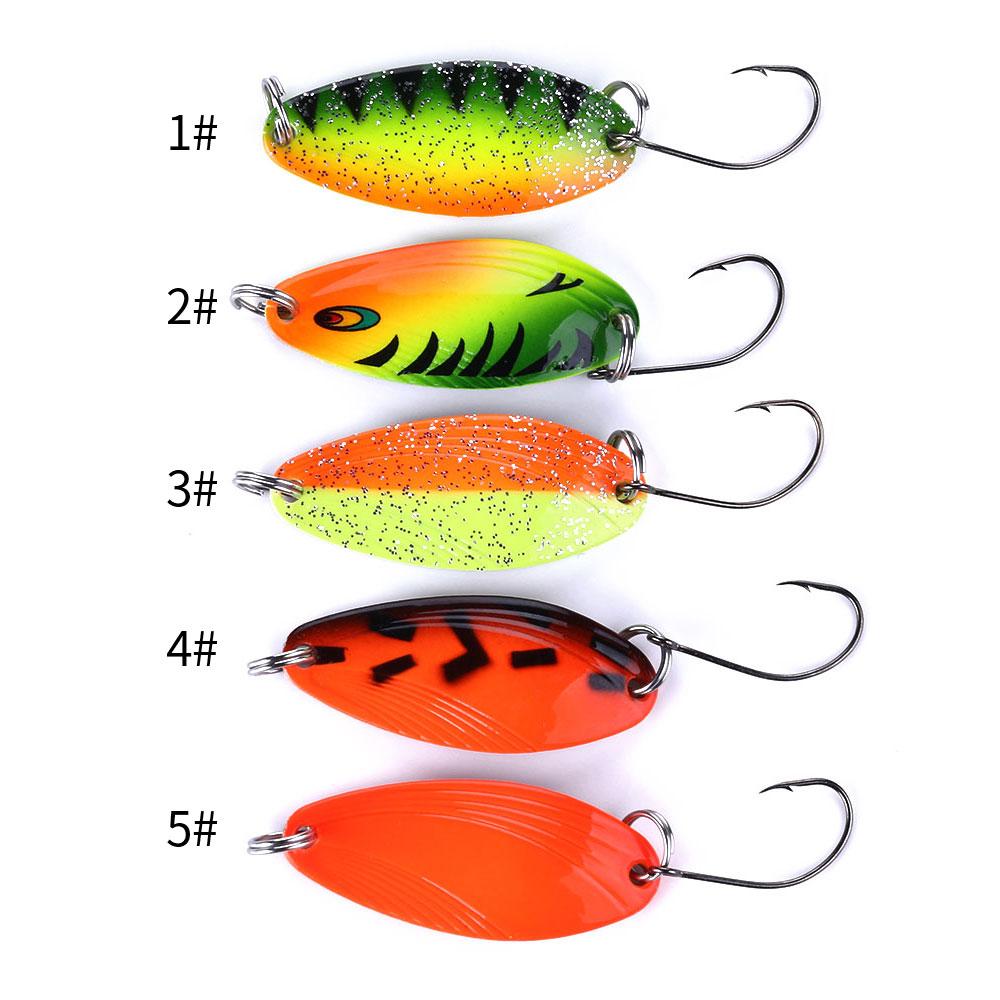 4.5g 3.2cm Trout Spoon Lure Metal Bait Fishing Lure Copper Material Freshwater Fishing Tackle Artificial Lake Fishing