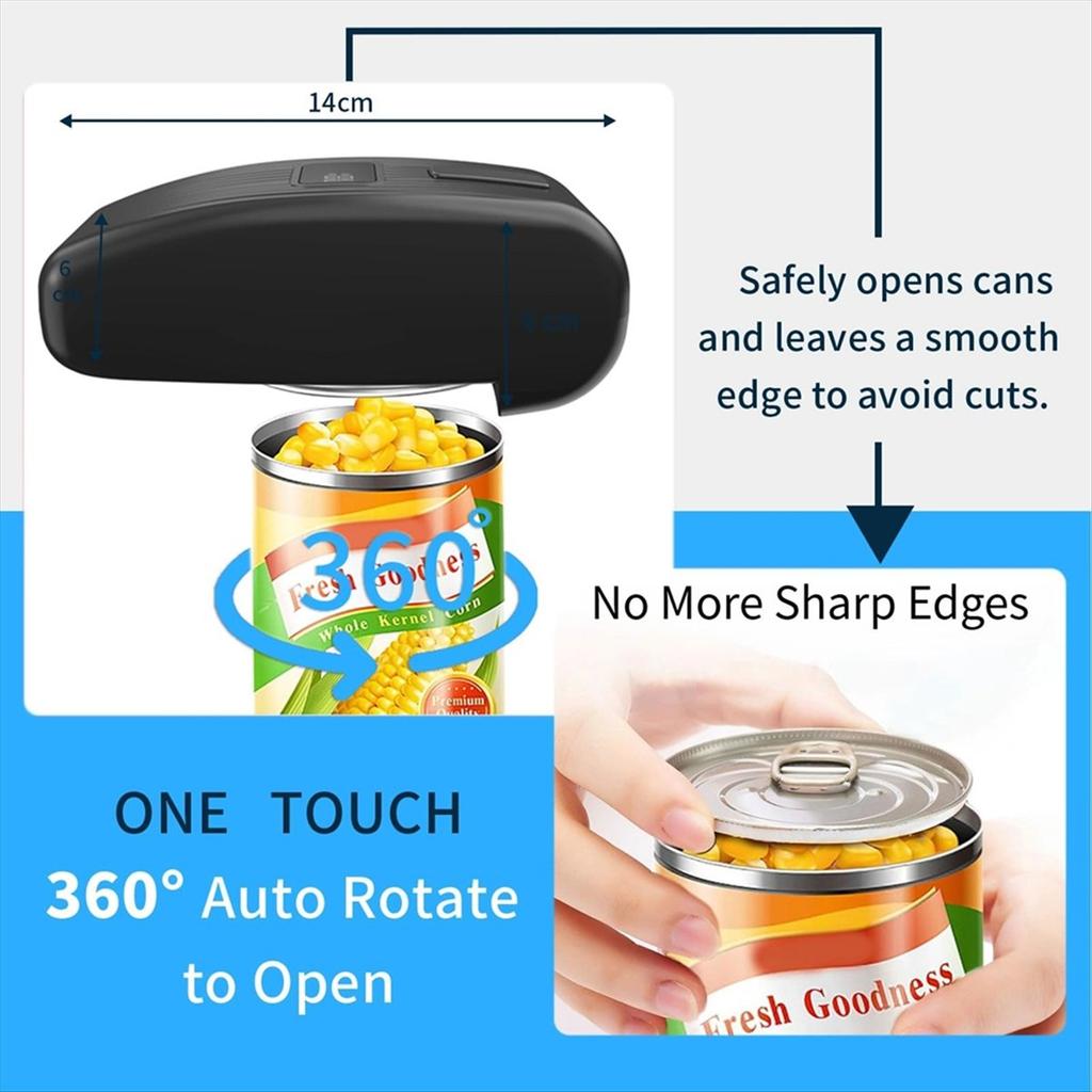 BHBL Electric Can Opener - One-Touch Hands-Free Automatic Can Opener for Works on All Can Types, Food-Safe Kitchen Gadgets