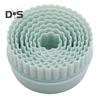 8Pcs/Set Cookie Cutters Sturdy Reusable Plastic Wavy Round DIY Dough Shape Molds for Baking