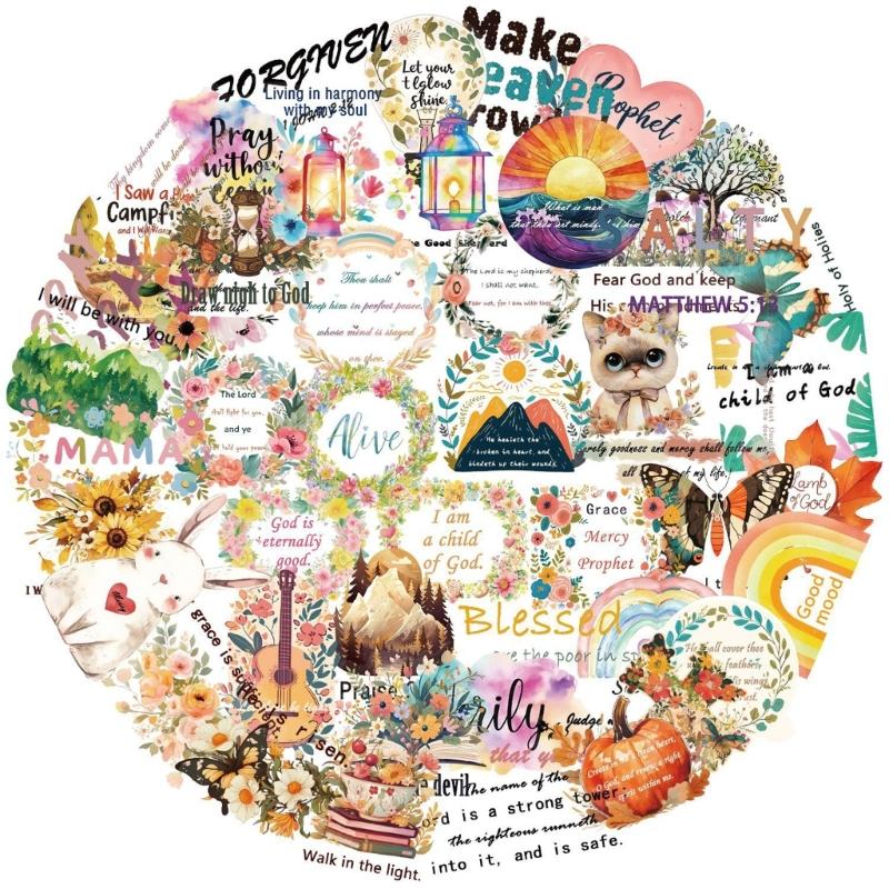 50Pcs Inspirational Phrase Sticker Removable Adhesive Positive Affirmations Sticker For Scrapbooking Laptop Phone Case 1