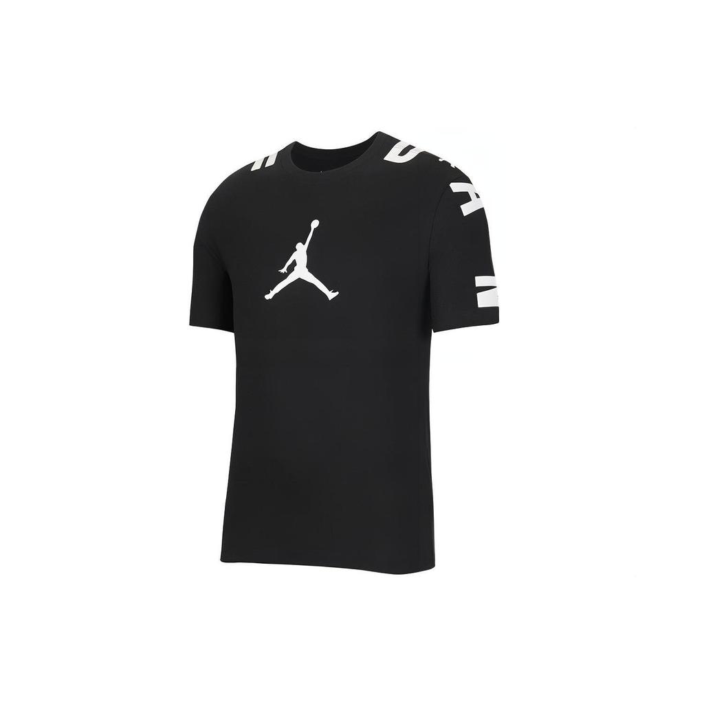 Jordan T Shirts Men's Black Crew Neck Moderate Straight Fit CZ2490-010