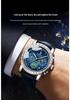 Binbang Men's Quartz Luminous Stainless Steel Multifunctional Waterproof Watch
