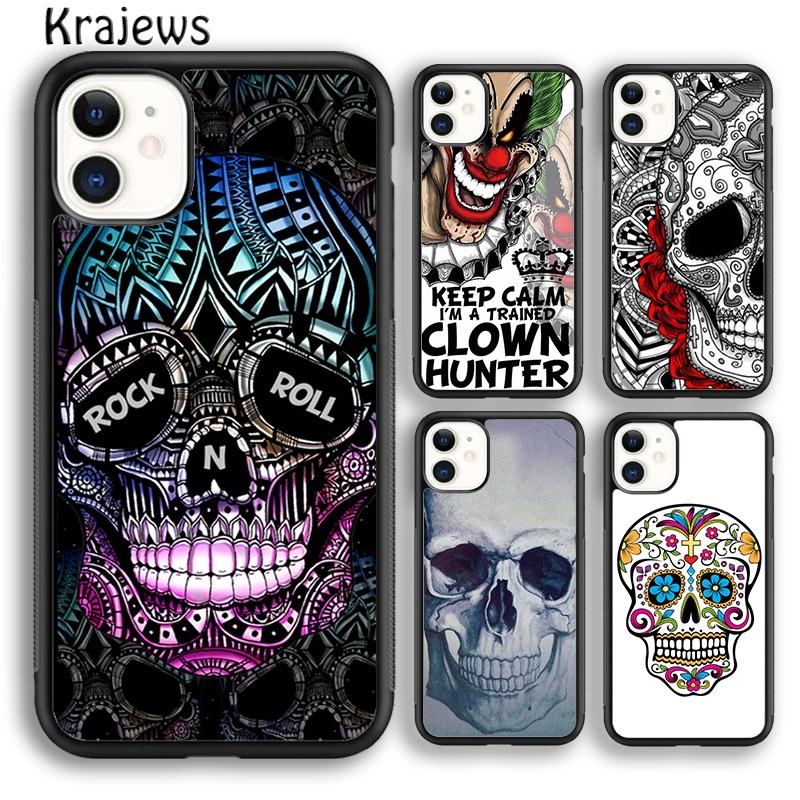 

Чохол для телефону Krajews New Floral Sugar Skull Tattooed для iPhone 14 6s 7 8 plus X XR XS 11 12 13 pro max Samsung S21 S22ultra iPhone 6plus