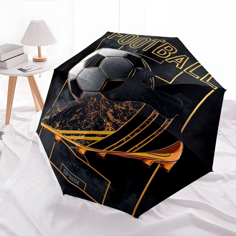 1PC Football Sport Umbrella Portable Folding Umbrella Iron Frame Hole Bone Structure Outdoor Home Umbrella A10