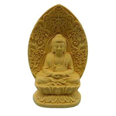 Protection Principal Wood Mini Buddha Statue No-brand Product, Image, Carving, (Amida Nyorai)
