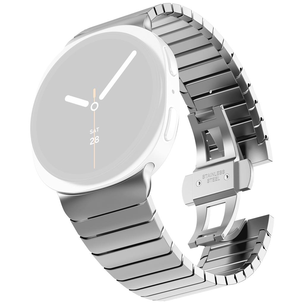 Watch Band for Samsung Galaxy Watch8 44mm/40mm/Watch8 Classic 46mm 1-Bead Bamboo Link Stainless Steel Strap