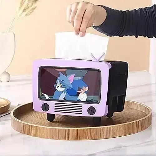 TV Peçetelik Işık Lüks Plastik Oturma Odası Sehpa Çok Fonksiyonlu Saklama Kutusu Ev Banyo Tuvalet Masaüstü Peçetelik