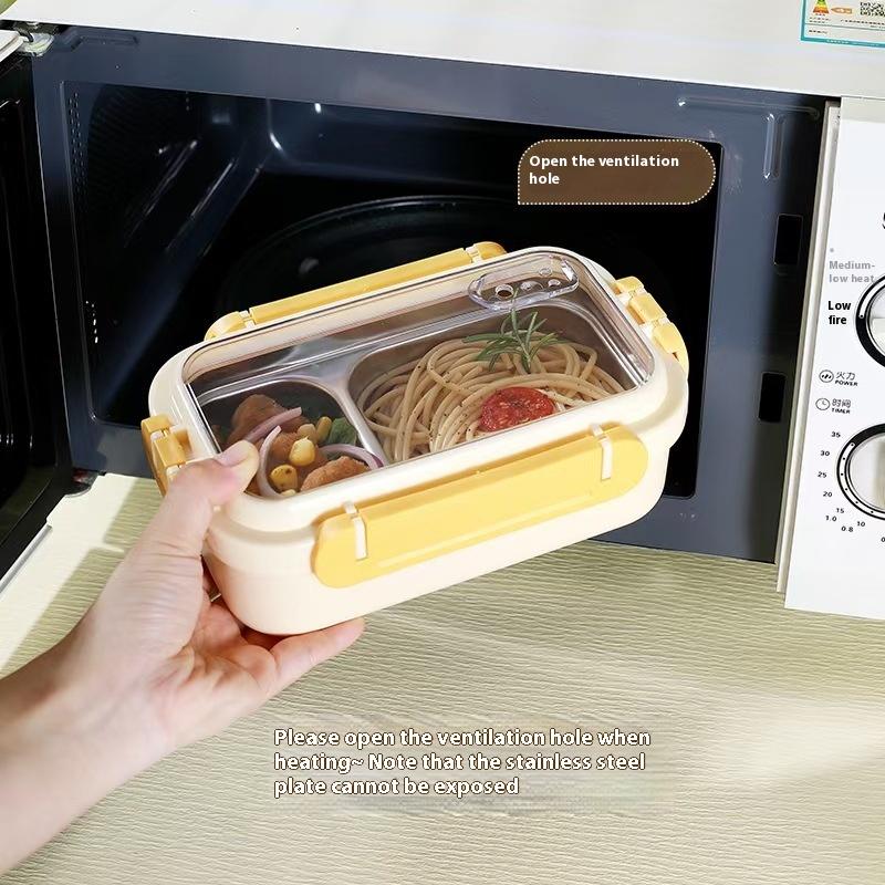 Hot 304 Portable Lunch Box, Stainless Steel Lunch Box, Office Worker, Student Lunch Box, Microwave Oven Heating Insulation Box
