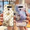 Soft Shockproof Phone Case For LG K50S Bumper Silicone Black Case New Design Viral Pattern Koi Shell Cute Colorful Cover