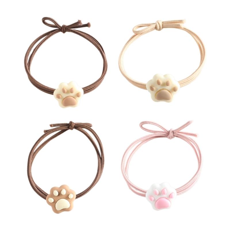 Cartoon Kitten Paw Style Cat Paw Hair Tie Hair Rope Strong Hold Christmas Costume Cat Paw Cute Hair Rope Non-Slip