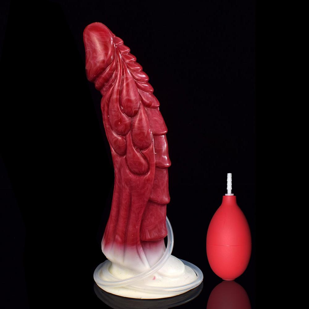 Nnsx Squirting Scales Dragon Dildo With Suction Cup Curve Ejaculating Animal Penis Fantasy Anal Butt Plug Sexy Toys For Women