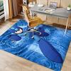 Cartoon Rockman Game Megaman Printed Absorbent Washable Carpet, Non-Slip Bathroom Mats, Kitchen Rugs, Yoga Mat,Living Room Entrance, Camping Picnic Ru