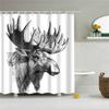 Fabric Shower Curtain Cute Cartoon Hippo Animals Dogs Cats Deer Bath Curtain Waterproof Polyester Bathroom Curtain With Hooks