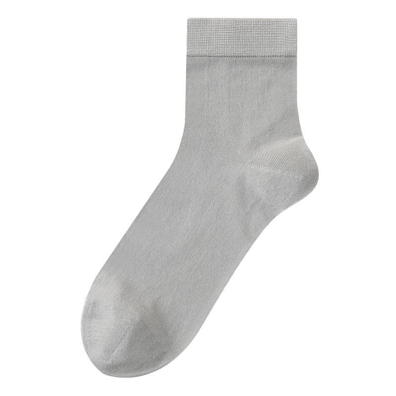 Men's Spring and Summer Ultra Thin Breathable 7A Antibacterial Business Mid Calf Socks
