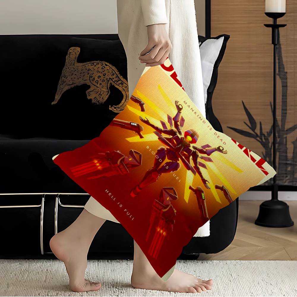 STEAM GAME UULTRAKILL Pillow Cover for Bedroom Room and Living Room Sofa Decorative Cushion Cover