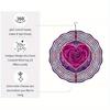 Elegant 2D Mandala Wind Chime - Romantic Pink Rose Metal Design, Outdoor Garden Decor with Soothing Wind-Powered Chimes for Patio