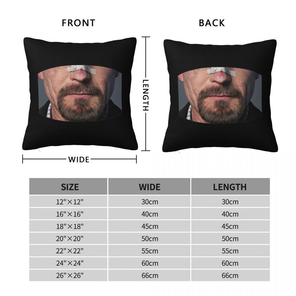 Breaking Bad - Heisenberg Face Mask Square Pillowcase Pillow Cover Cushion Throw Pillow for Home Bedroom Car