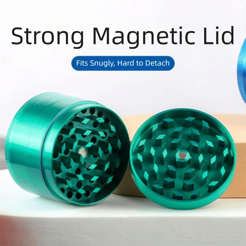Zinc Alloy 4-Layer Grinder Non-Stick Coated Pollen Scraper Portable Grinder 40mm Size Metal Grinder Rolling Accessories