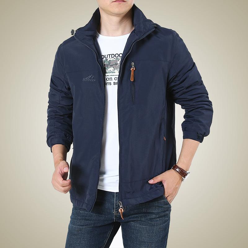 

New Autumn and Winter Fleece Jacket Men s Casual Outdoor Removable Hood Quick-drying Cotton Jacket 5XL