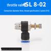 Trachea Connector PC8-02 Male Thread Quick Elbow Insert Pneumatic Throttle Valve