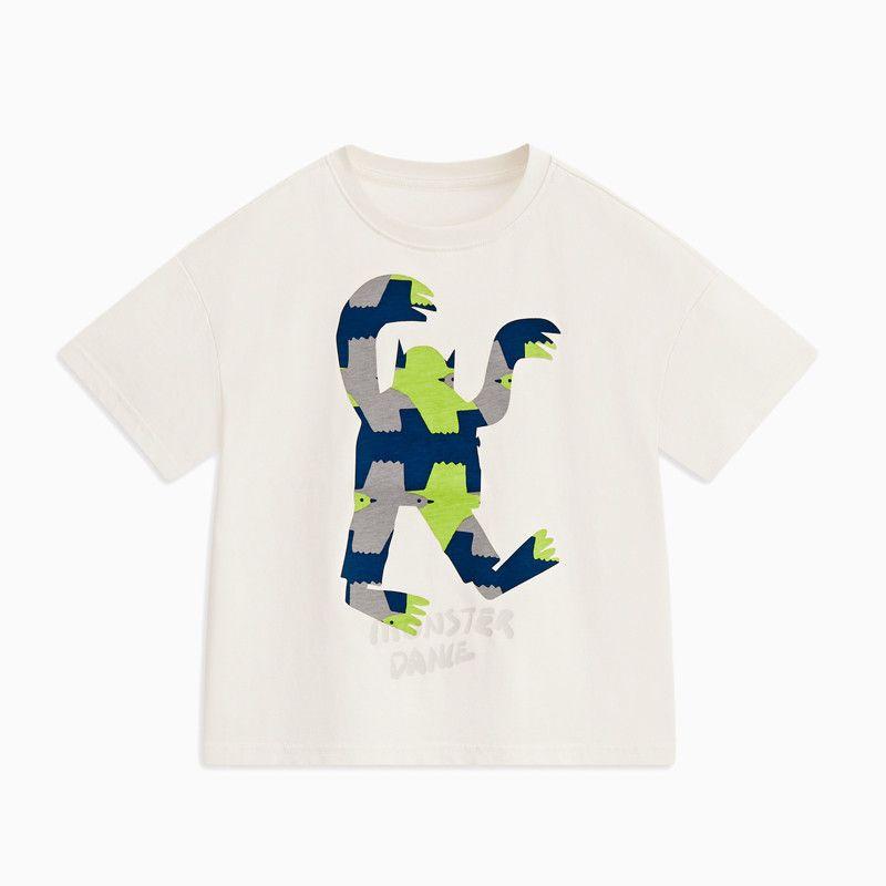 [Monster Series] MQD Children's Clothing Boy's Short-Sleeved T-shirt 24 Summer New Arrival Kids Tops Girl Baby Summer Clothing