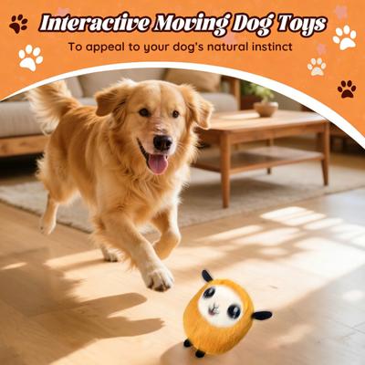 Beweglicher Ball Hundespielzeug Interaktiv Quietschend Springender Ball Wiederaufladbar Plüsch Kauspielzeug Hält Haustiere beschäftigt und unterhalten für Kleine Mittlere Große Hunde