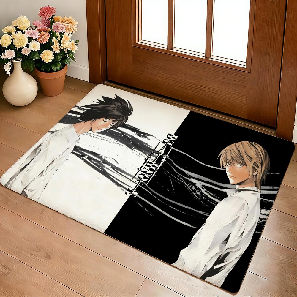 Hot Anime D-Death N-Note Floor Mat Cozy Flannel Soft Thick Non-Slip Mat For Living Room Bedroom Kitchen Decor Rugs