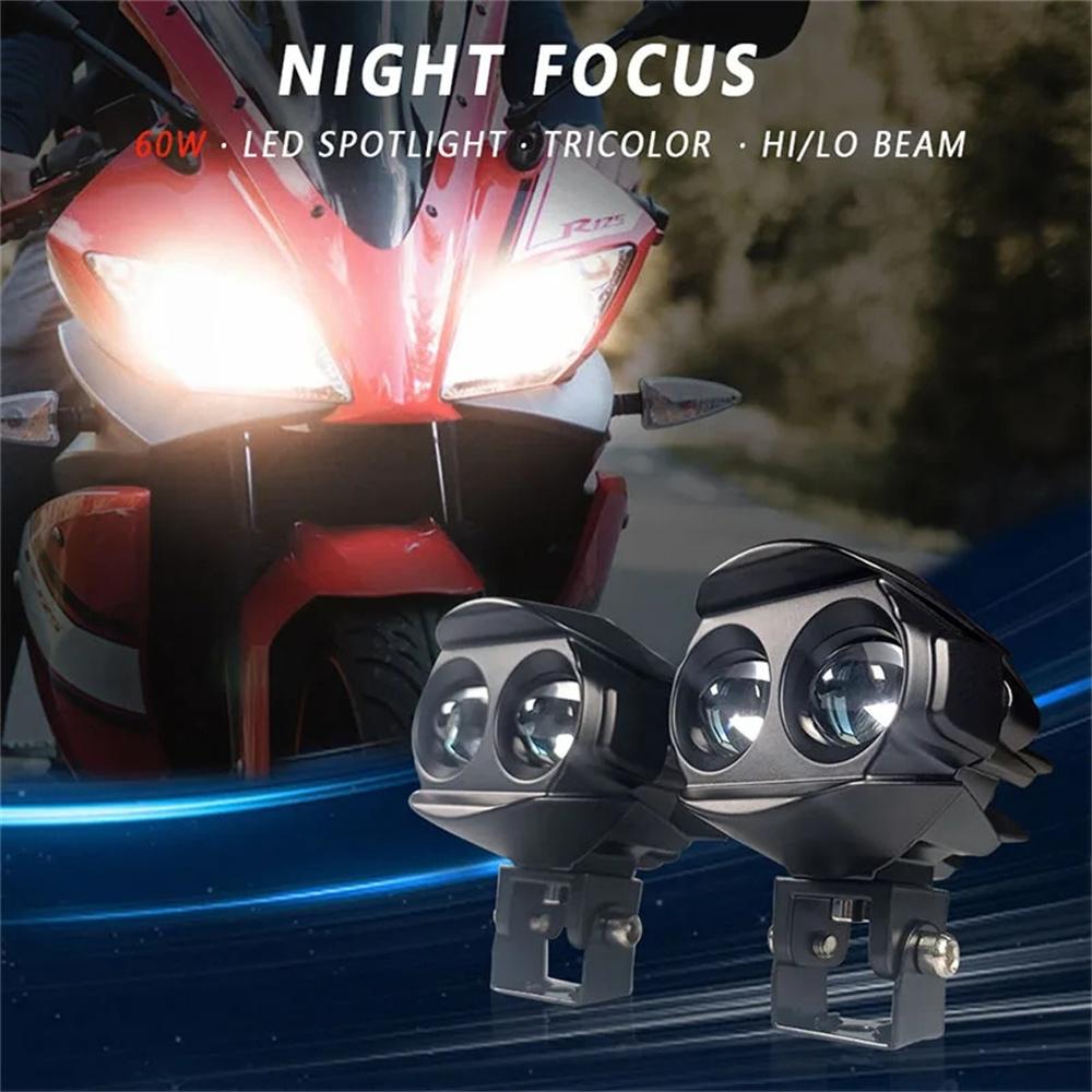 MOFOX W05 Motorcycle LED Fog Light Dual Head Spotlight 40W 8000Lms High/Low Beam Light