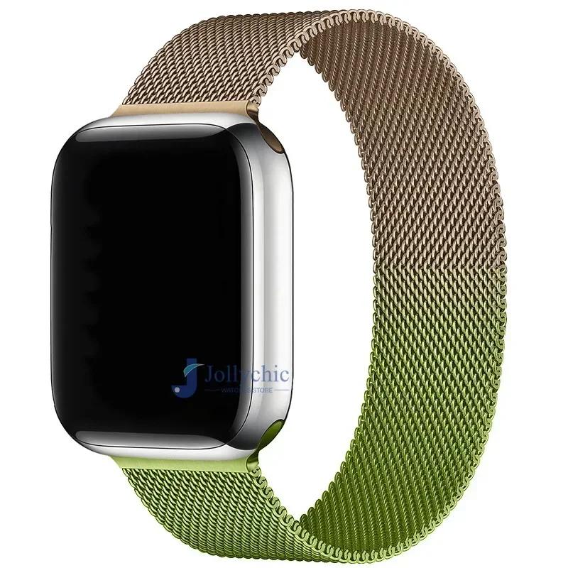 Magnetic Loop Strap For Apple watch Band 44mm 40mm 45mm 41mm 42mm 38mm Stainless Steel Bracelet iWatch Series Ultra 9 8 SE 7 6 5