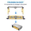 Stable Folding Platform Heavy Duty Adjustable Work Platform, 1100 lbs Capacity, Zinc Plated Steel with Wheels Portable & Anti-Slip Surface, 4/5 Height