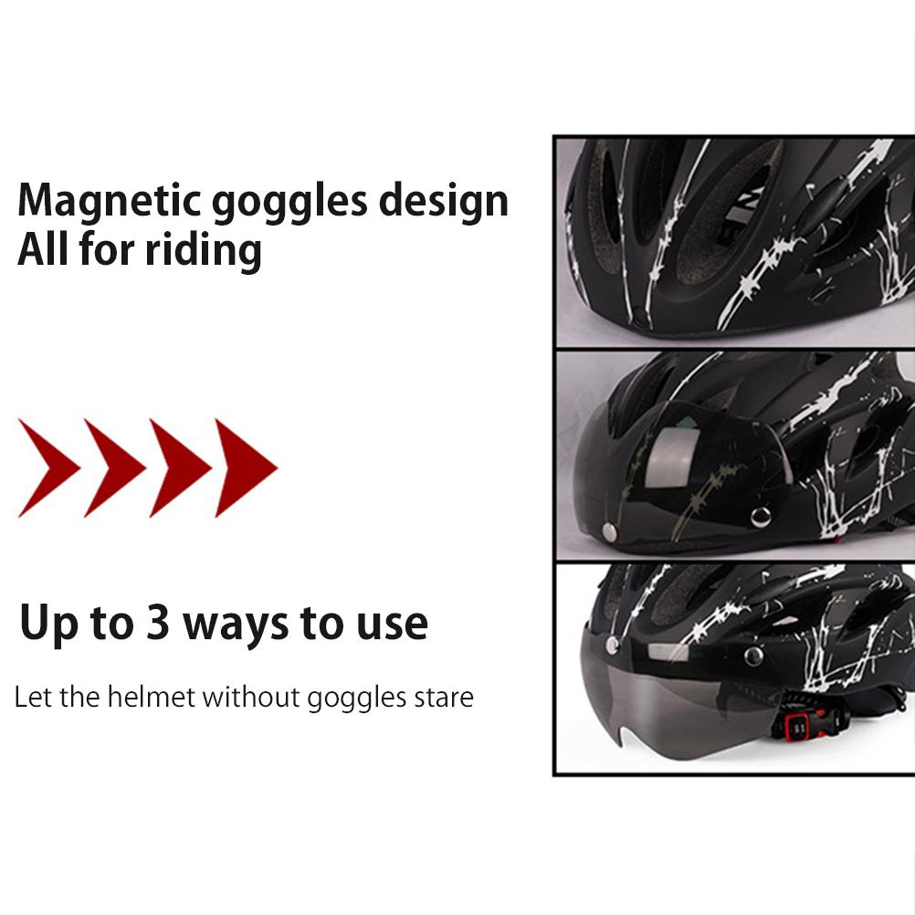 Helmet Cycling Helmet for Adult Men Women Protective Helmet with Magnetic Visor