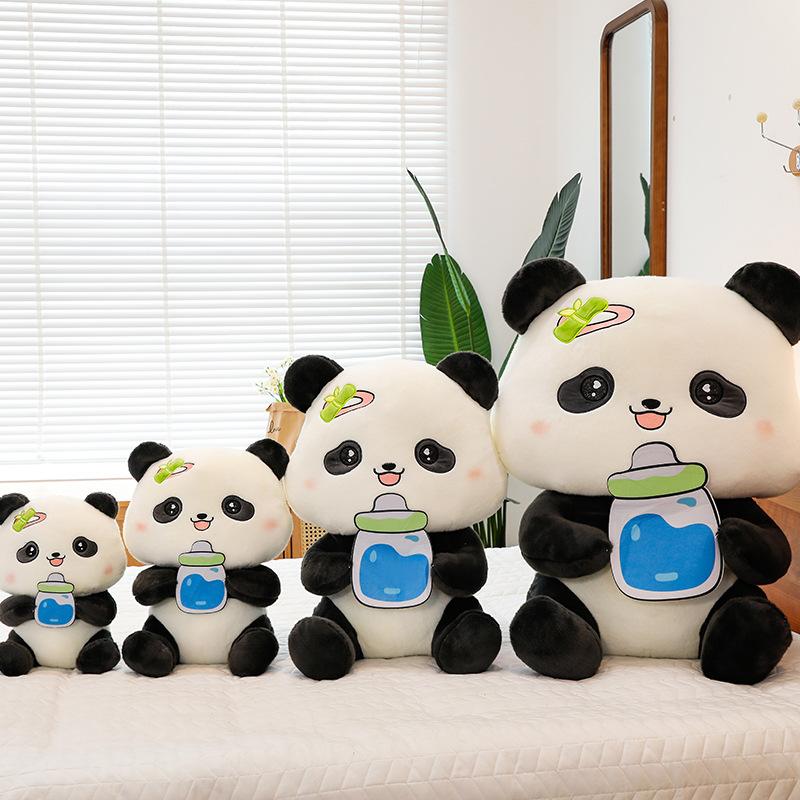 New Bottle Panda Large Size Doll Simulated Panda Doll Creative National Treasure Doll Travel Souvenir Gift
