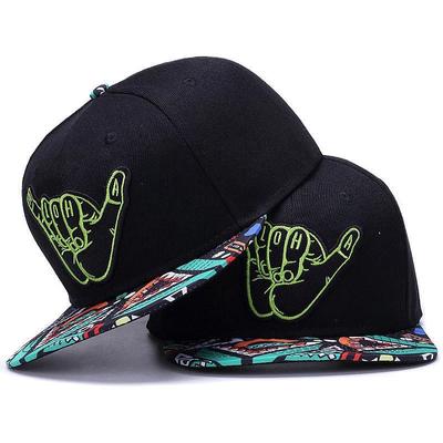 Baseball sapkák ujjhímzés fekete forgatható sapkák csipke egyenes karimájú hip-hop kültéri kalapok Snapback kalapok