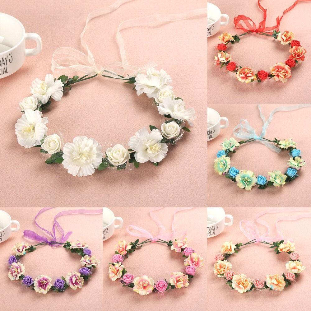 Simulated Flower Floral Garland Handmade Wedding Hair Accessories Flower Crown  Dance Performance