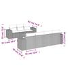 8-teiliges Gartensofa-Set mit Kissen Beige Poly-Rattan