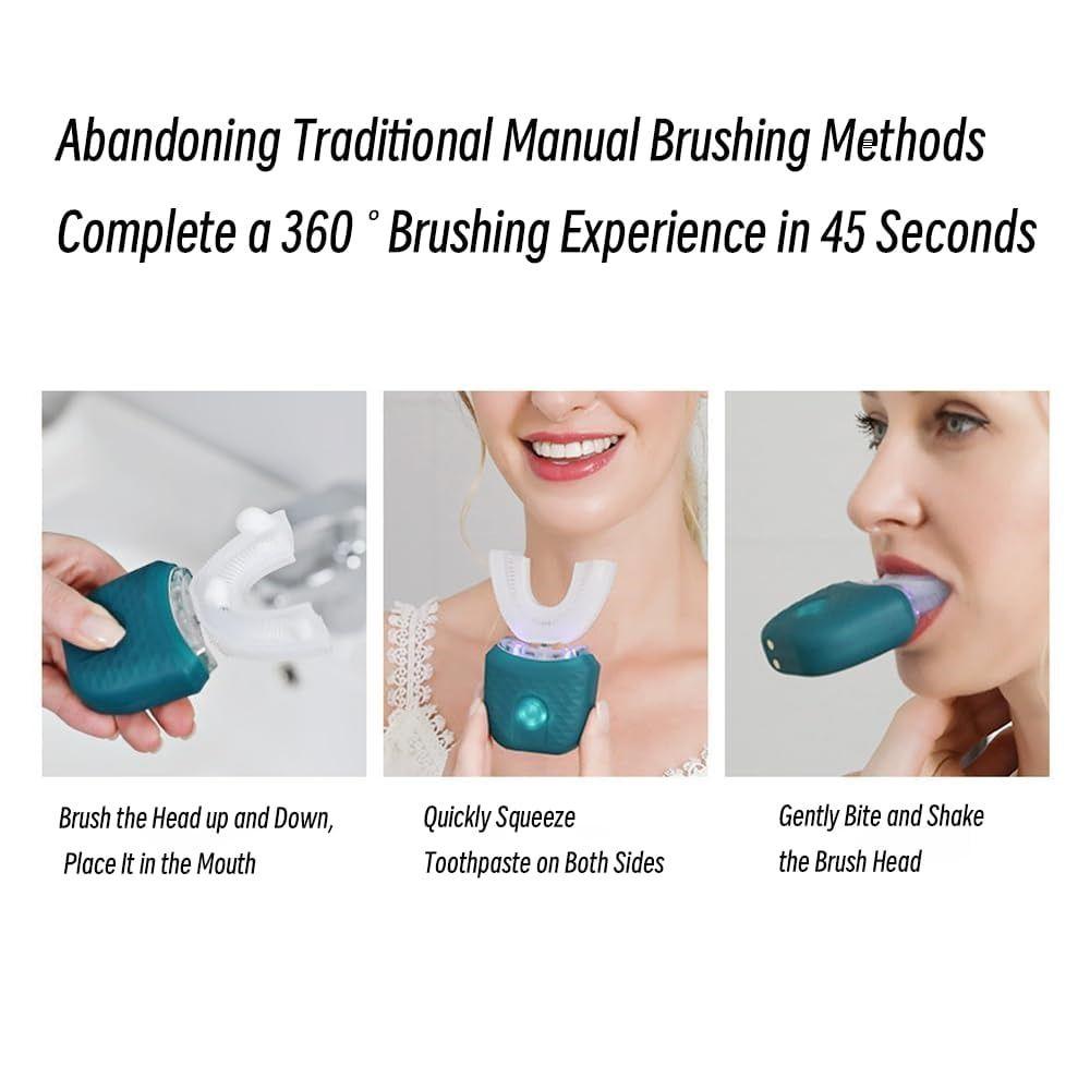 USB Rechargeable U-Shaped Electric Toothbrush Waterproof Teeth Brush  Professional Use